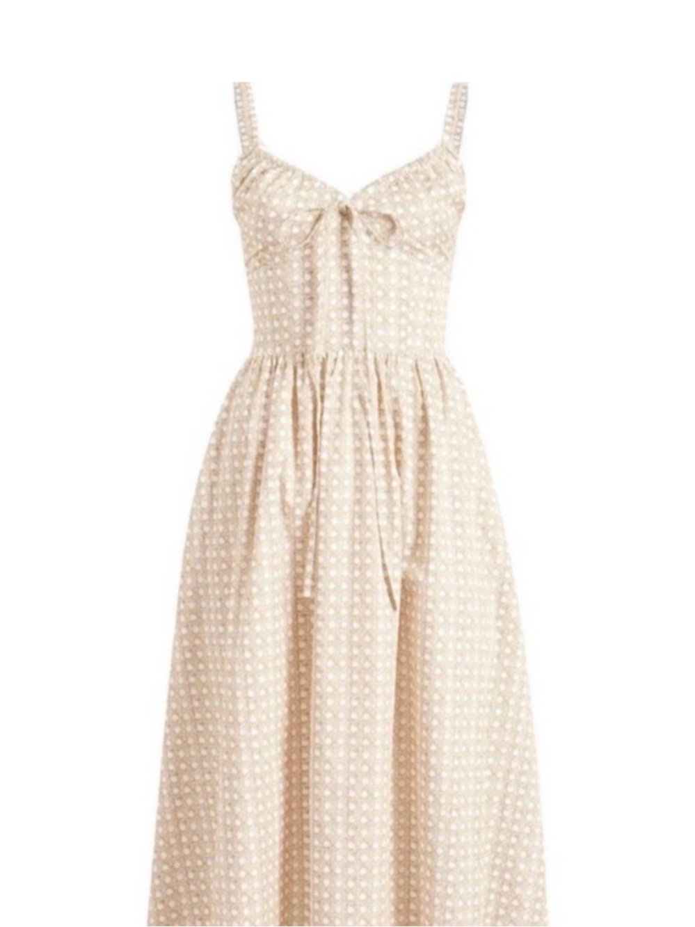 Hill House - Neutral Cream patterned Sundress